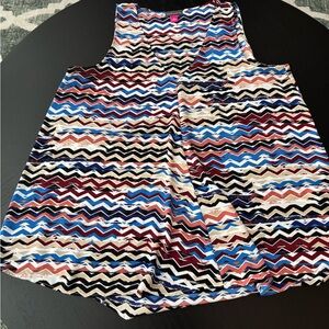 Vince Camuto Multicolor Chevron Tank Top